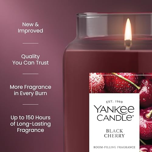 Yankee Candle Black Cherry Scented Candle, 22oz Large Jar