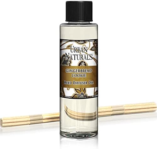 Urban Naturals Gingerbread Cookie Scented Reed Diffuser Oil Refill | Fall Collection | Warm Vanilla, Nutmeg, Cinnamon & Ginger | Great Autumn Scent! | Made in The USA