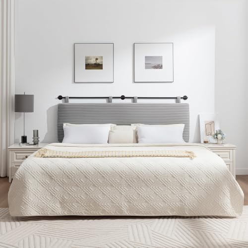 UEV King Headboard Only, Wall Mounted Hanging Upholstered Bed Head Board
