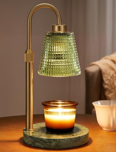 Marble Green Candle Warmer Lamp with Timer Home Decor Gifts for Women