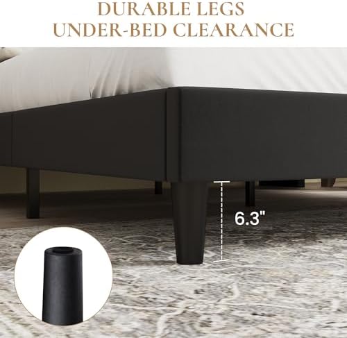 SHA CERLIN King Size Bed Frame with Storage Headboard & Charging Station