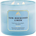 Bath & Body Works 3-Wick Candle, Sun-Drenched Linen, Soy Wax Blend