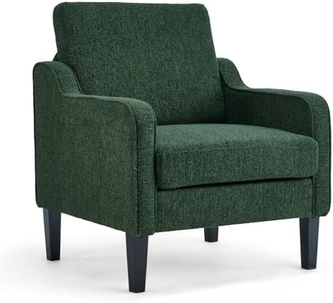 VINGLI Accent Chair, Chenille Upholstered Armchair, 380 LBS, Living Room