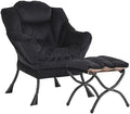 LITA Lazy Chair with Ottoman, Comfy Accent Reading Chair