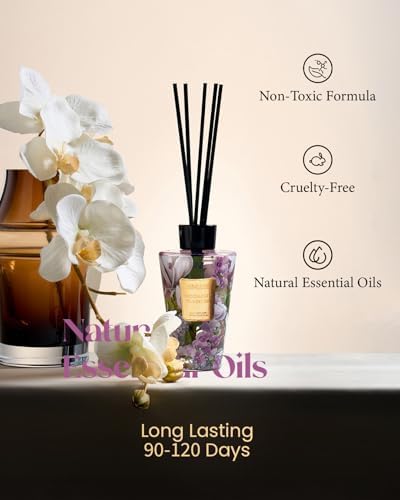 M&SENSE Reed Diffuser, Moonlight Tuberose, 8.79 oz Natural Essential Oil