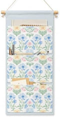 IAXIC Pastel Floral Wall Hanging Organizer, Canvas Storage for Nursery