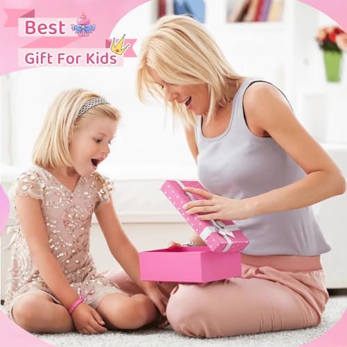 South to East Twin Canopy Bed Curtains for Girls, Pink Bed Canopy