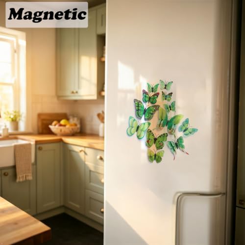 OPSEAM 3D Butterfly Wall Decor Butterfly Decorations Stickers with Magnets