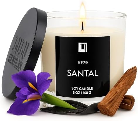 Lulu Candles Soy Blend Jar Candle, Santal, 6 Oz.