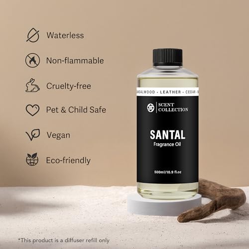 Luxury Hotel Scent Santal 500ml/16.9Fl oz Diffuser Oil Waterless Essential
