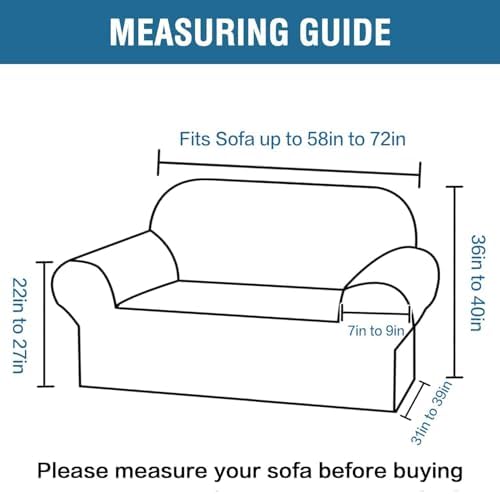 H.VERSAILTEX Stretch Velvet Loveseat Covers for 2 Cushion Couch Covers for Living Room Sofa Covers Slipcovers with Non Slip Straps Bottom, Ultra Thick Comfy Velour (Width 58"-72", French Oak)
