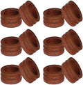 COTTON CRAFT Solid Wood Fluted Ribbed Napkin Rings - Set of 12 Napkin Rings