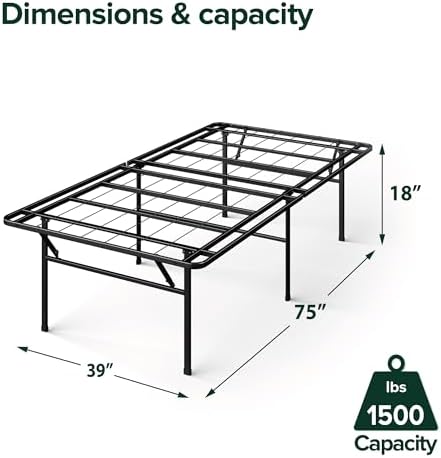 Zinus 18 Inch SmartBase Heavy Duty Mattress Foundation, Twin