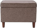 Spatial Order 24" Dinah Collection Storage Ottoman - Chocolate Brown