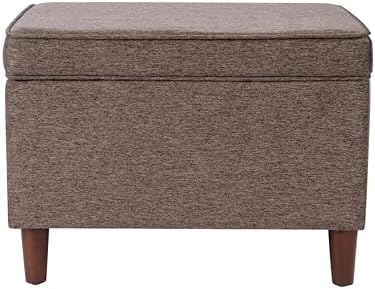 Spatial Order 24" Dinah Collection Storage Ottoman - Chocolate Brown
