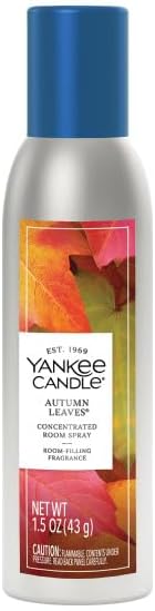 Yankee Candle Concentrated Room Spray Air Freshener, Instant Home Fragrance, Odor Eliminating Spray, Autumn Leaves (Pack of 3)