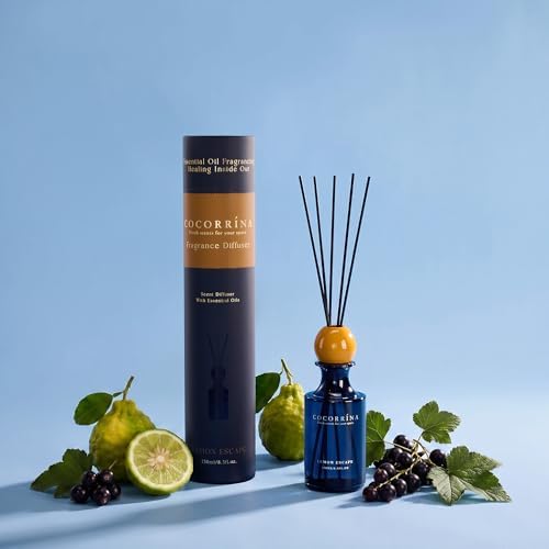 COCORRÍNA Reed Diffuser 8.5 oz Large Capacity Lemon Escape Scent