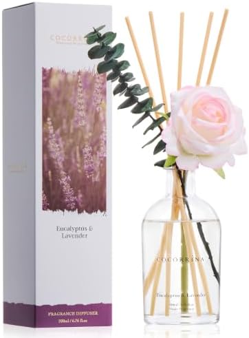 COCORRÍNA Reed Diffuser Eucalyptus Lavender Scent 6.76 fl oz Home Fragrance