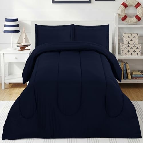 Utopia Bedding 3 Pc Kids Twin Comforter Set, Navy