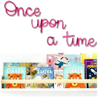 Once Upon A Time Sign Nursery Wall Decor Reading Knitted Wire Word Sign