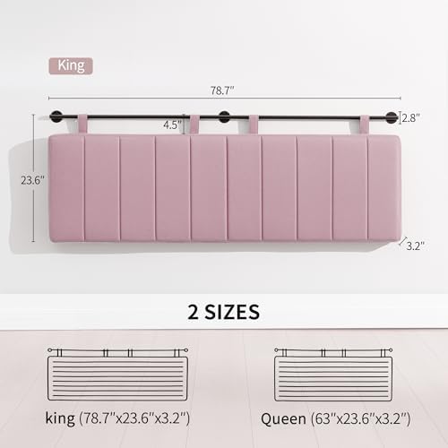 UEV King Headboard Only, Wall Mounted Hanging Upholstered Bed Head Board