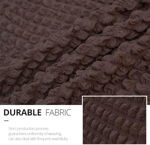 NICEEC Sofa Covers Brown Couch Cover Stretch Sofa Slipcovers with Skirt