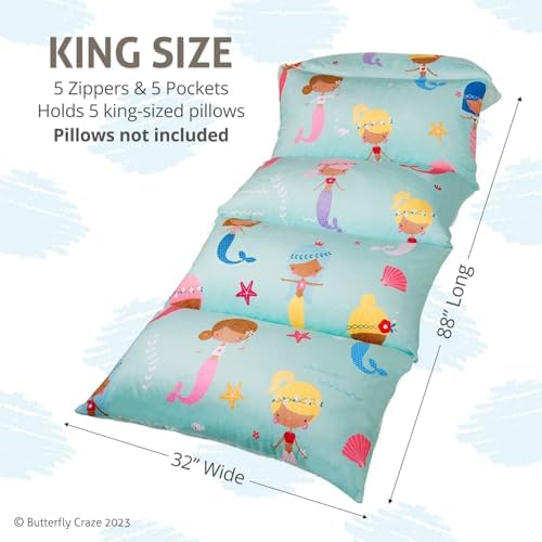 Butterfly Craze Floor Pillow Cover Plush Folding Lounger Bed Cushion Case