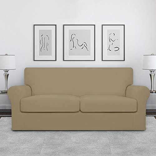 Easy-Going Stretch Oversized Loveseat Couch Cover for 2 Cushion Washable