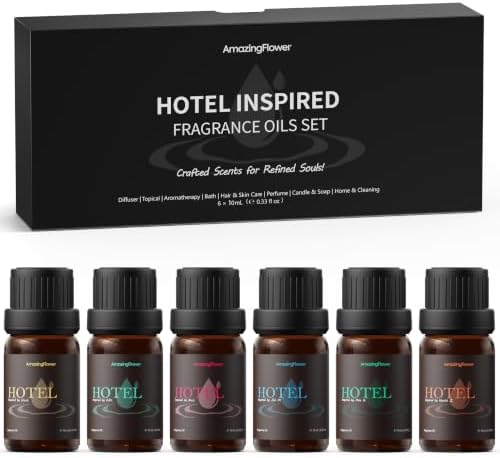 Hotel Scent Diffuser Oils, Fragrance Oils Set, 10mL | 0.34 Fl Oz x 6