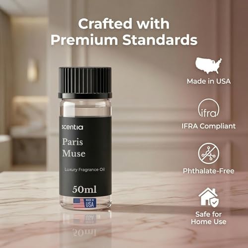 Paris Muse Hotel-Inspired Diffuser Oil, Rose Sandalwood Blend, 50 mL