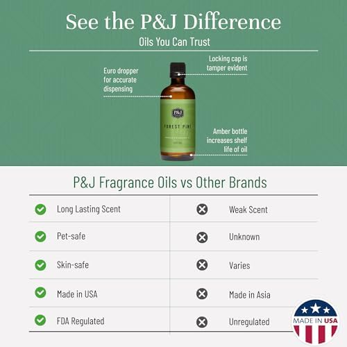 P&J Trading - Forest Pine Scented Oil 100ml - Fragrance Oil for Candle Making, Soap Making, Diffuser Oil