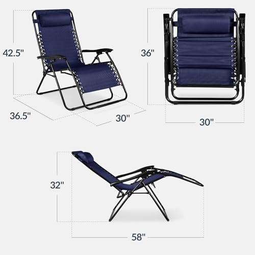 Best Choice Products Set of 2 Extra Wide Zero Gravity Chair Recliner