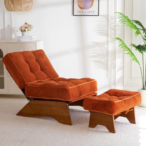 MAXYOYO Accent Chair with Ottoman, Lounge Chair with Adjustable Backrest
