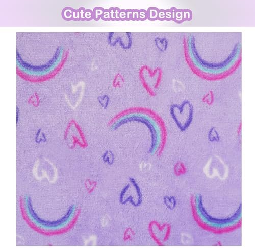 Softan Rainbow Blanket for for Girls, Soft Cozy Flannel Kids Throw Blanket for Boys and Girls, Cute Kids Blanket for Sofa Couch Bed, Christmas Birthday Gift, 50x60 Inches