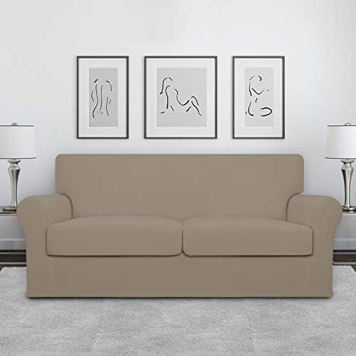 Easy-Going Stretch Oversized Loveseat Couch Cover for 2 Cushion Washable