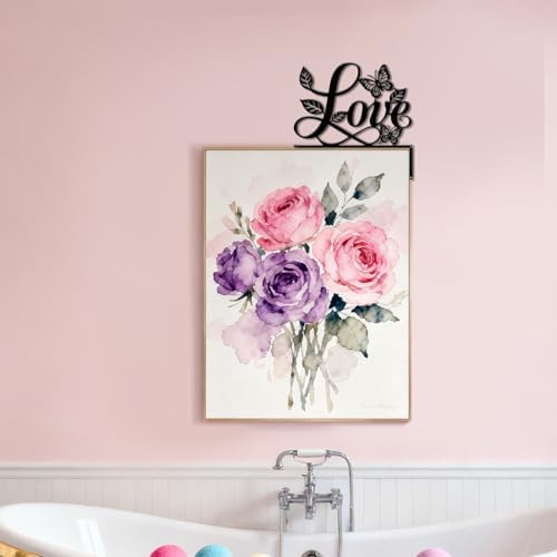 CUTHOLLOW Love and Butterfly Door Topper Sign Metal Wall Art Decor