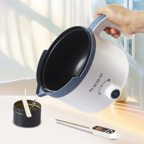 KQU Electric Wax Melting Pot for Candle Making with Thermometer 50oz