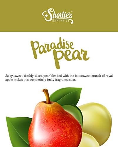 Shortie's Candle Company Paradise Pear™ Premium Wax Melts - 3 Oz., Strong & Long Lasting, Non-Toxic - Made with Essential & Natural Oils - Formula 117