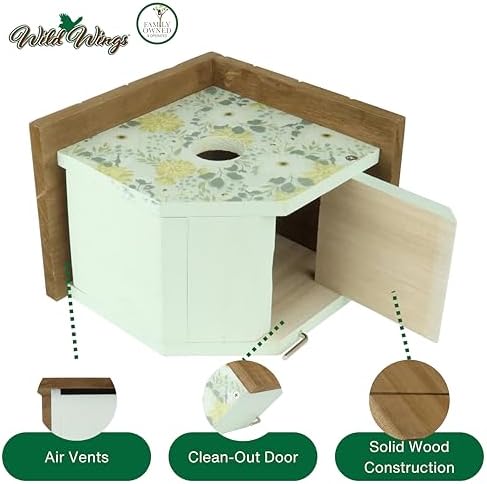 Wild Wings Decorative Wren House Blooming Nest, Green