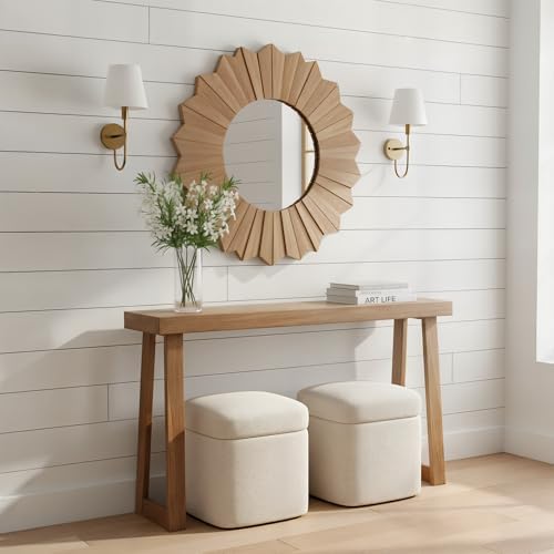 Plank+Beam Classic Console Table, 56 Inch, Pecan