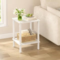 TUTOTAK End Table, Side Table, Nightstand, 2-Tier Storage Shelf