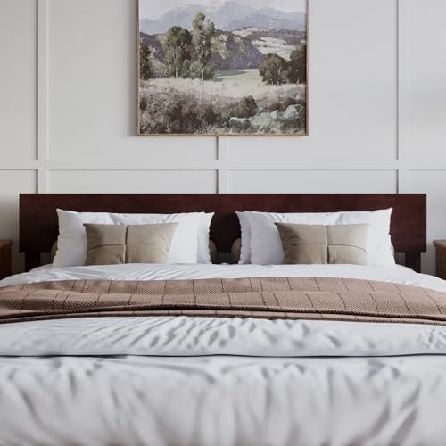 AFI, Orlando King Adjustable Modern Solid Wood Panel Headboard, Espresso