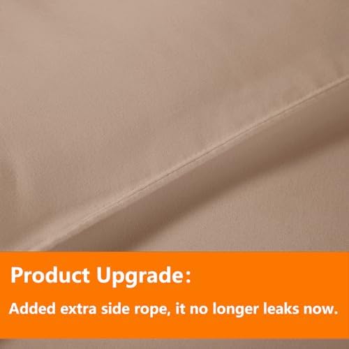 TAIMIT Beige Queen Size Comforter Set - 7 Pieces, Bed in a Bag Bedding Sets with All Season Soft Quilted Warm Fluffy Reversible Comforter,Flat Sheet,Fitted Sheet,2 Pillow Shams,2 Pillowcases