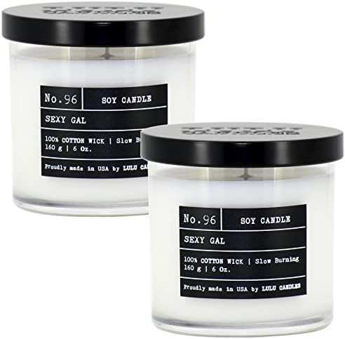 Lulu Candles | Sexy Gal | Luxury Scented Soy Jar Candle | Hand Poured in The USA | Highly Scented & Long Lasting (6 Oz. 2 Pack)
