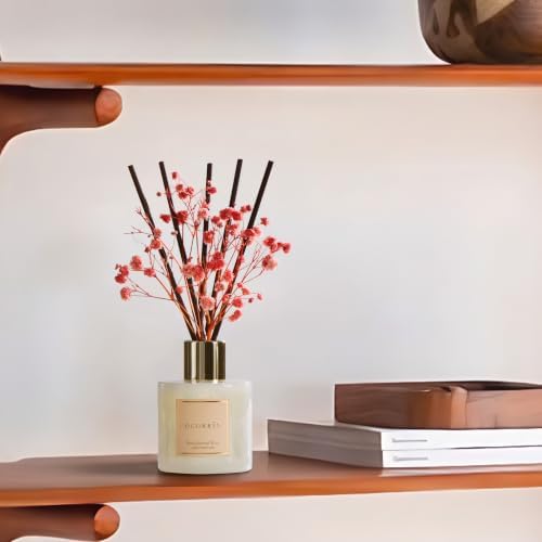 COCORRÍNA Reed Diffuser - Sandalwood Rose 3.38 fl oz Reed Diffuser for Bedroom Bathroom Home Décor