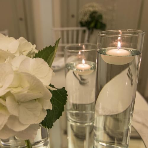 YOROXRG 50 Pack of 2-Inch White Floating Candles - Ideal for Weddings, Home Décor, Spa Baths, and Romantic Settings