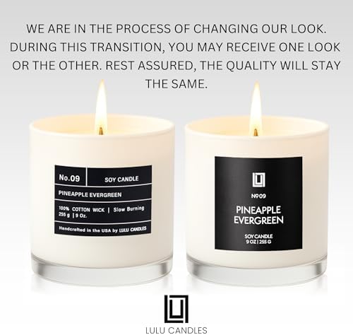 Lulu Candles Pineapple Evergreen Scented Soy Blend Jar Candle, 9 Oz.