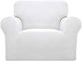 Easy-Going Stretch Chair Slipcover with Arm Washable Snow White