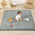 1.3" Thick Baby Play Mat for Floor,79x79 Large Memory Foam Tummy Time Mat
