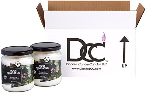 Siberian Fir Two Pack Odor Eliminating Highly Fragranced Candle - Eliminates 95% of Pet, Smoke, Food, and Other Smells Quickly - Up to 80 Hour Burn time - 12 Ounce Premium Soy Blend